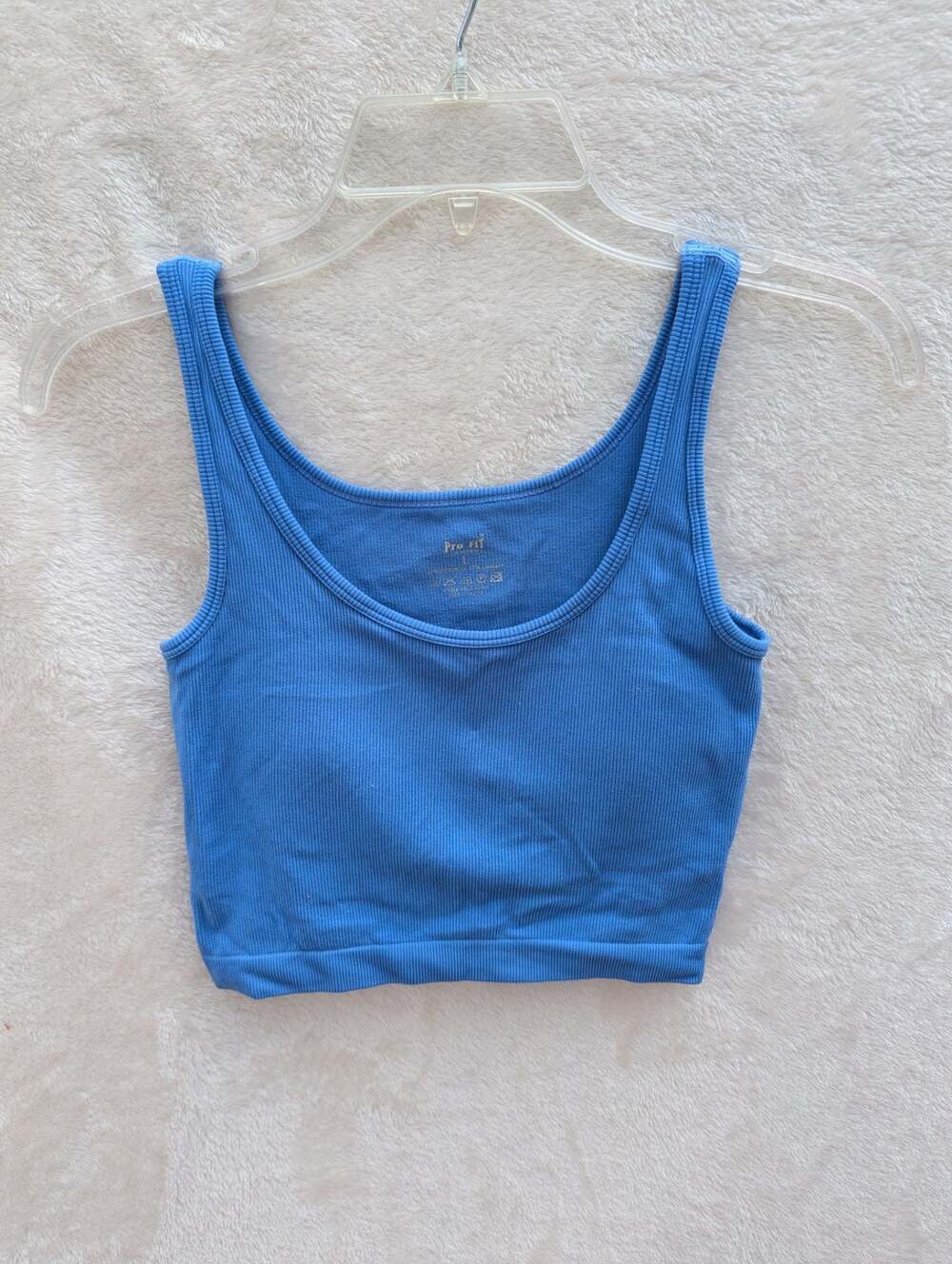 Pro Fit Seamless Ribbed Cropped Tank Bra Top